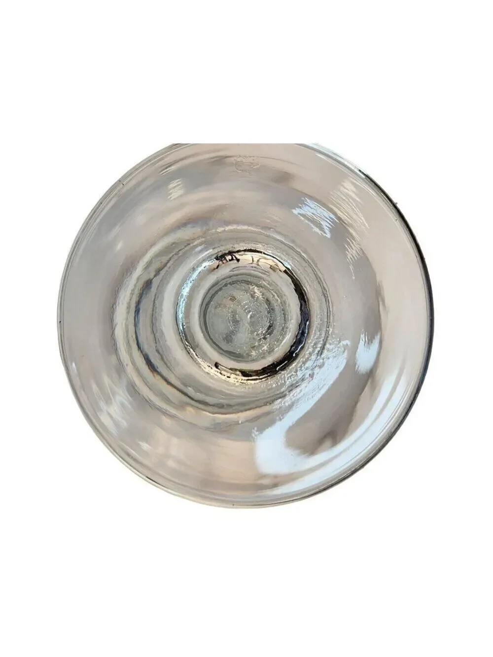 Steamed Wine Glasses Blue Floral Diamond & Gold Rim Design, Swirl Glass
